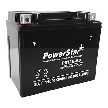 PowerStar PM12B-BS-629 Replacement Battery For 2002-2003 Yamaha YZF-R1 YT12B-BS YZFR1 - 2 Years Warranty